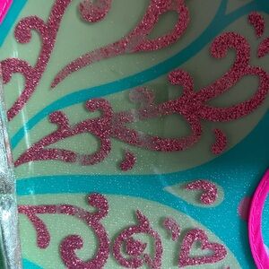 Glittery Pink and Green Decorative Item